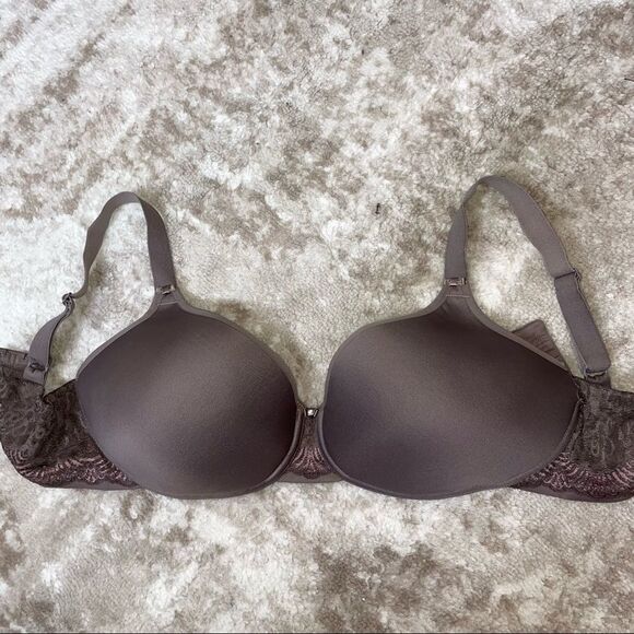 Vanity Fair bra steele gray lightly padded 36DD bra no underwire comfort stretch - Picture 5 of 5